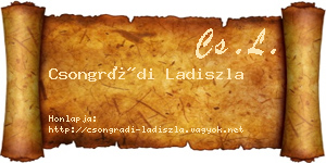 Csongrádi Ladiszla névjegykártya